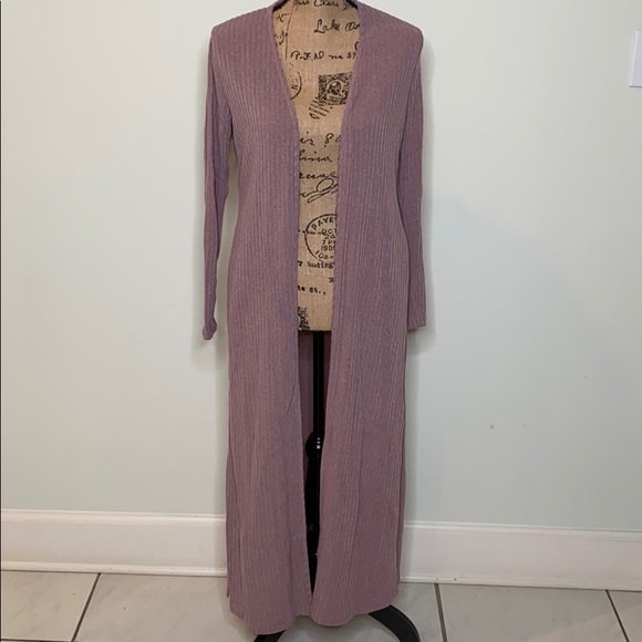 mauve duster cardigan